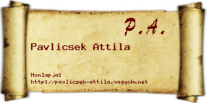 Pavlicsek Attila névjegykártya